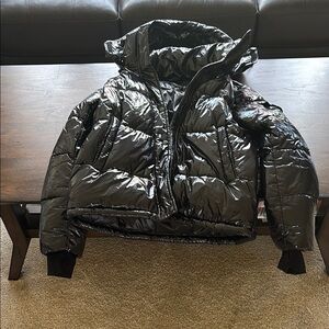 Black Puffer Jacket with Hood